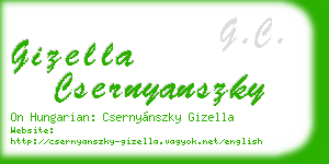 gizella csernyanszky business card