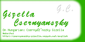 gizella csernyanszky business card